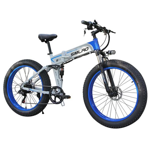 SMLRO S11 26x4.0 inch Fat Tire Folding E-Bike 1000W Motor 14AH S/\MSUNG Lithium Battery Electric Bike Drop Shipping Available