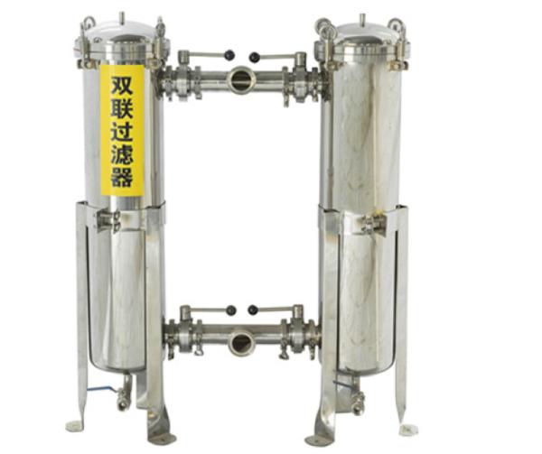 35t/h Stainless Steel Duplex Filter strainer Sanitary Pipe Water Switching Decontaminator