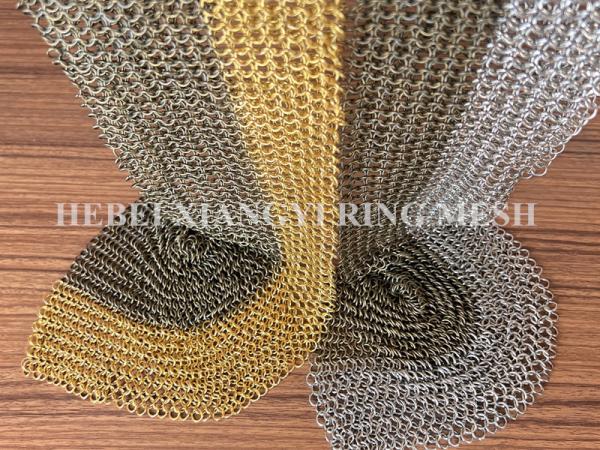 Weld 316 Stainless Steel Ring Mesh Curtain For Decoration Interior Design Chain