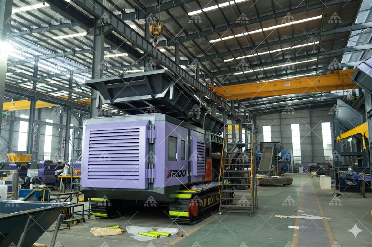 High Productivity Crawler Mobile Shredder with 40 Tons Per Hour Capacity and Stainless Steel Components, CE ISO TUV Certified