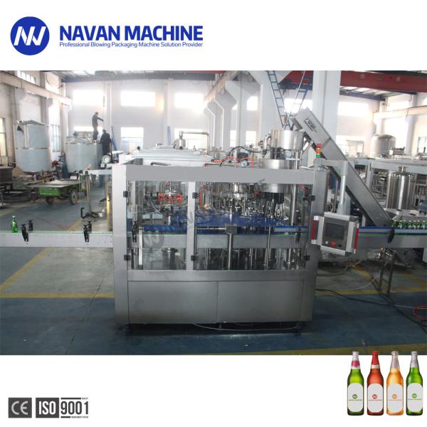 Auto Beer Filler Machine Stainless Steel 304 18 Heads Balanced Pressure Beer Filling Machine