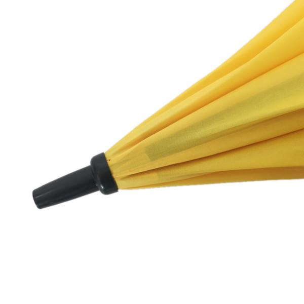 Large Budget Golf Sun Umbrella Hurricane Proof Umbrella Fiberglass Frame In Yellow Color