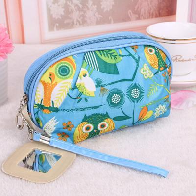 Medium Makeup Bag / Custom Cosmetic Bags With Zipper Flower Animal Printing