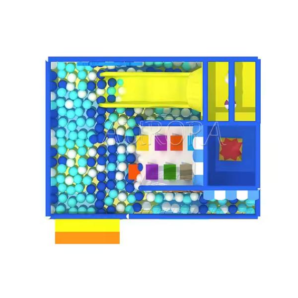 Ocean Theme Kids Indoor Playground Equipment And Slide Set Customizable Size