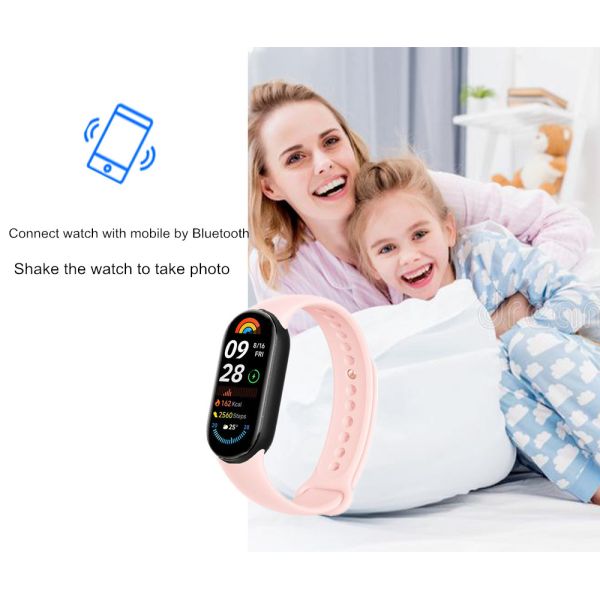 Unisex M9 Waterproof NFC Sport Bracelet Heart Rate Blood Pressure Oxygen Monitoring Fitness Smart Watch