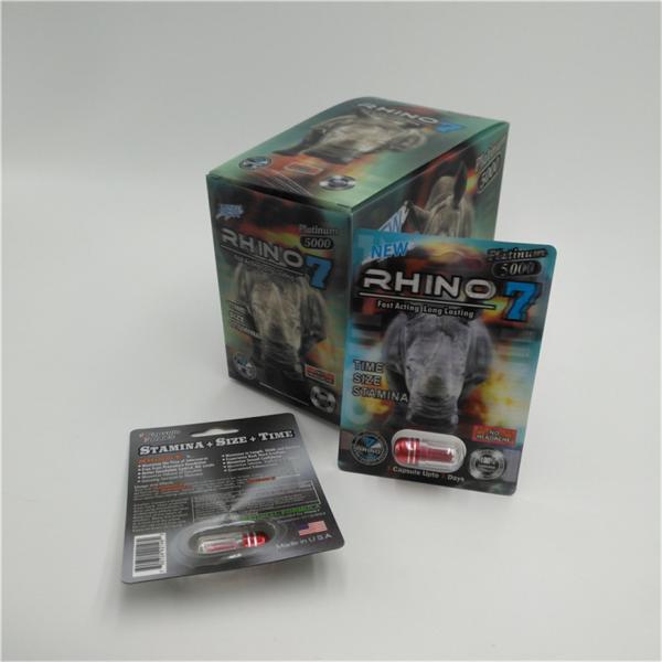 Boîte sexuelle de pilule rhinocéros 30000 chaud de vente de carte de PillPackaging 3D de sexe de carte de rhinocéros du nouveau en stock