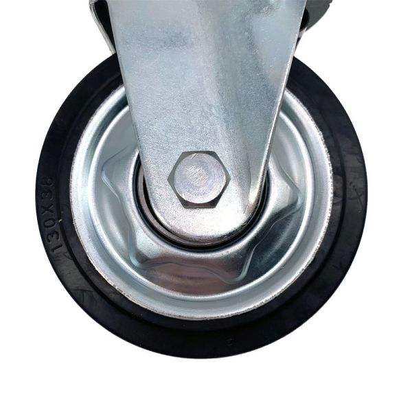 Japanese Heavy Duty Caster Swivel Plate Double Ball Bearing High Load Capacity 4 Inch Rubber Caster Wheels