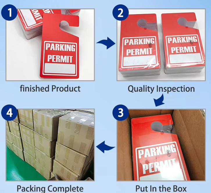 Custom PVC Blank Writable Waterproof Shipping Plastic Tags Design LOGO Residential Shopping Mall School Car Park White Reusable Temporary