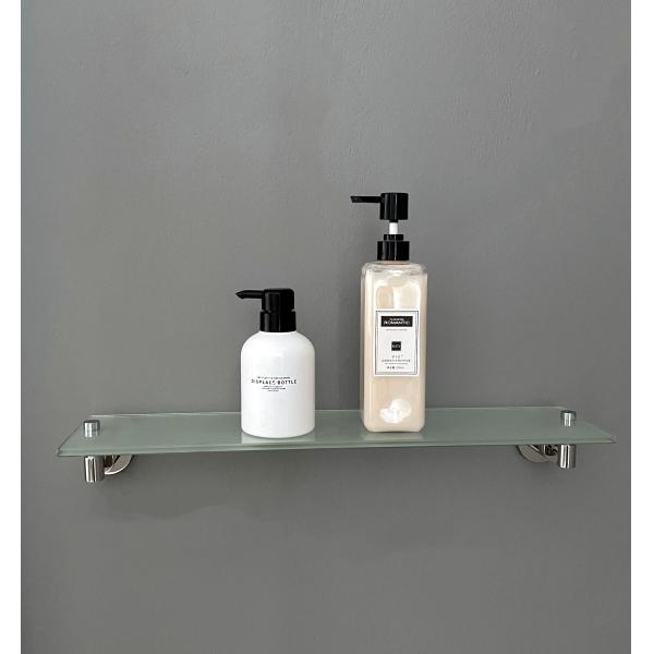 El vidrio de flotación rectangular deja de lado el estante de acero inoxidable montado en la pared a prueba de herrumbre del champú