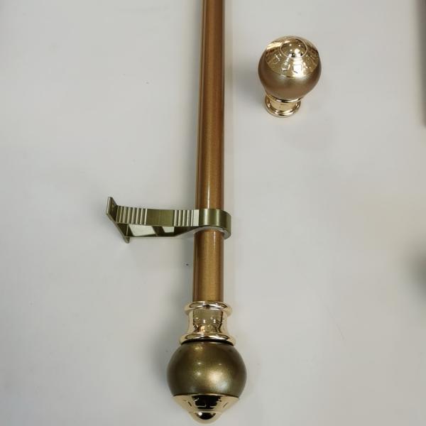 Zinc Alloy 0.35mm 10mm Adjustable Curtain Rod