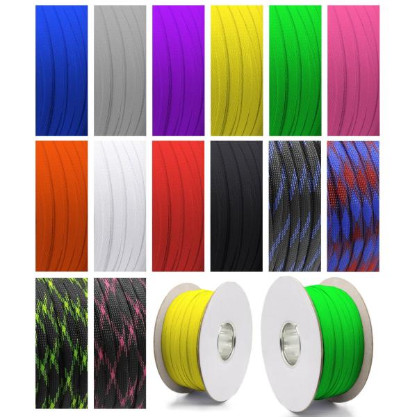 пламя расширяемый заплетенный Sleeving Recyclable ЛЮБИМЦА 1-100mm черное/оранжевое - retardant