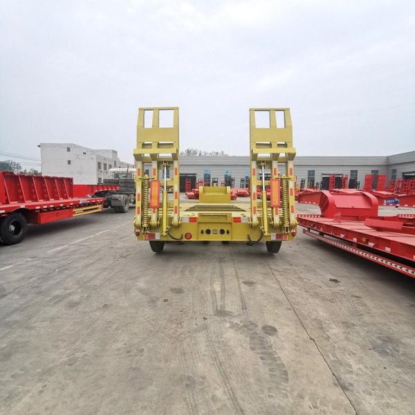 Lowbed Semi Trailers with Slope for Heavy Machines Low Bed Trailer Truck Trailer