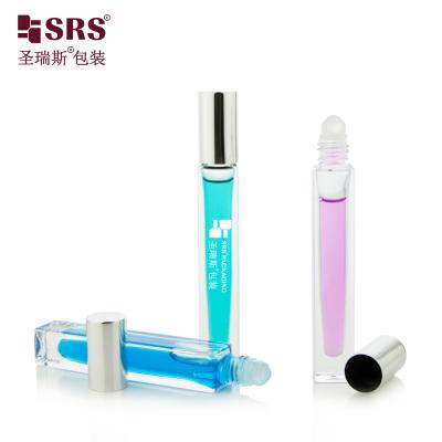 Forma Quadrada Garrafa de Perfume de Óleo de Aplicador de Vidro em Rolo de 10 ml
