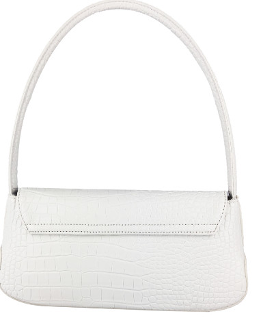 White Pu leather handbags Young lady's bag