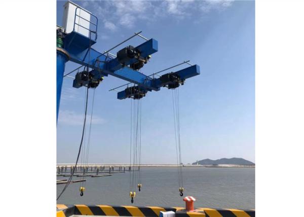 ISO SGS 10 Ton 30 Ton 50 Ton Rotating Arm Boat Jib Crane For Ship