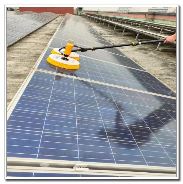 Ultimate Convenience Battery Backpack with Solar Panel Cleaning Brush and 7.5m Telescopic Pole
