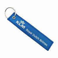 Gif de voyage porte-clés brodé personnalisé porte-clés à double face KLM Royal Dutch Airlines