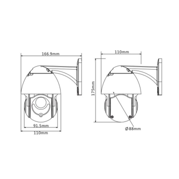 Analog Ptz Dome Camera Network Mini Dome Ptz Ip Camera 2.0M SONY 290 CMOS