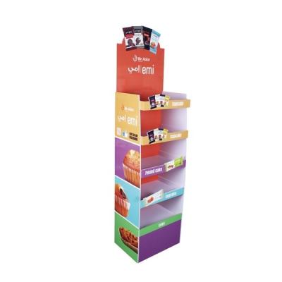 Floor Standing Bread Display Stand Offset Printing  Pop Up Display With PVC Display