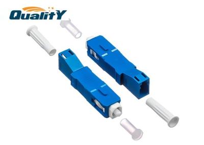 FTTH LC Female To SC Male Hybrid Flange Fiber Optic Adapter Insertion Loss 0.2dB