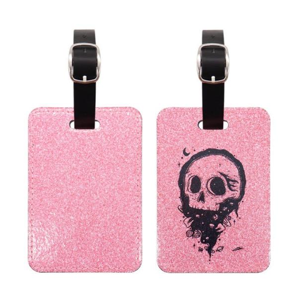 Double Sided Sparkle Custom Leather Luggage Tags For Sublimation Printing