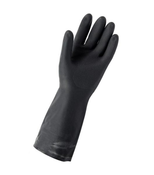 33Cm Neoprene Gloves Chemical Resistance Anti Leakage Black Neoprene Gloves