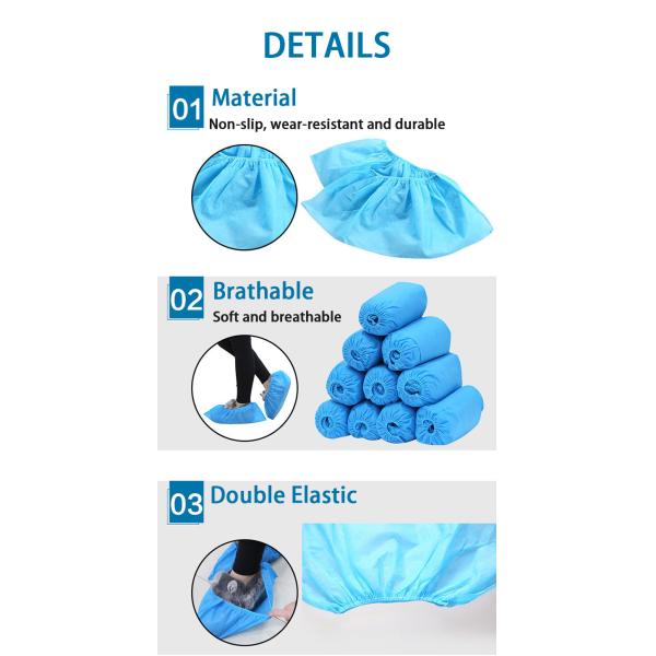 Disposable Shoe Covers Anti Slip Dustproof Overshoes Wear-Resistant Thicker Shoe Covers for Home Factory Protective