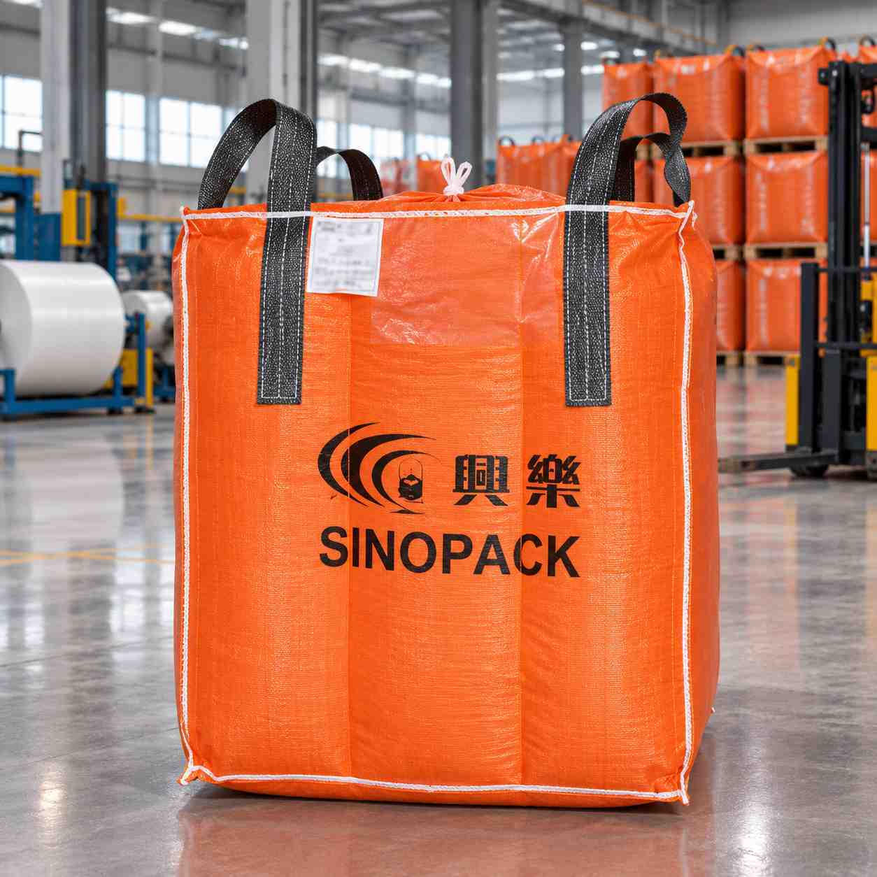 Four Internal Baffles Baffle FIBC Bag For Form-Stable Powder Packaging