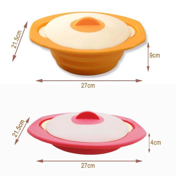 1600ml Multifunctional Collapsible Silicone Steamer Bowl