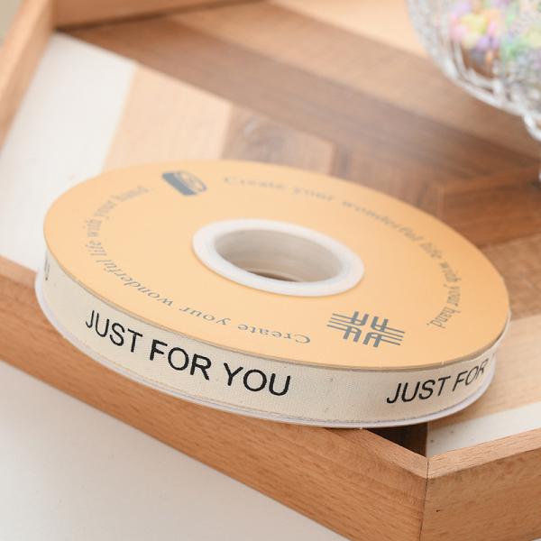 13mm Logotipo por atacado fita de algodão estilo literário embalagem de flores caixa de presente decoração fita bolo buquê