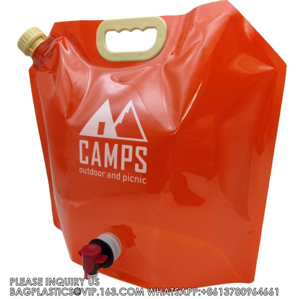 Stand Up Pouch For Liquid Water Pouch With Spout Drinking Water Pouches With Valve Dispenser 5L 8L 10L Drink Water Bag