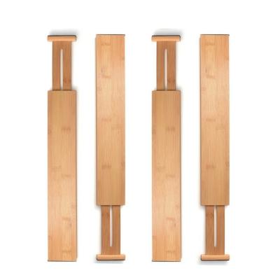 Resistente à água Divisores de gavetas de bambu conjunto de 6 para utensílios de cozinha