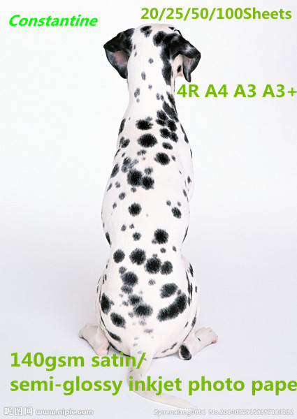 140gsm satin/semi-glossy inkjet photo paper waterproof