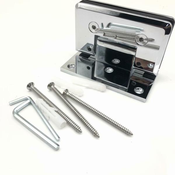 Bathroom Stainless Steel Glass Door Clip Hinge for 5-8mm Fixed Glass in Shower Room