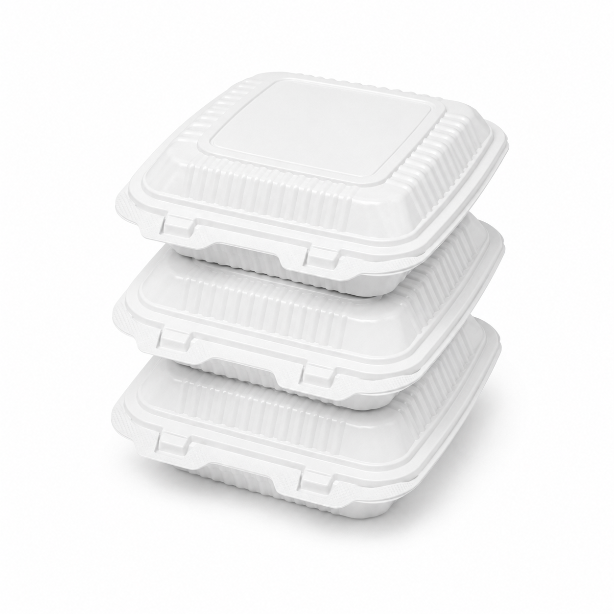 SC-81 Large Square PP Clamshell Takeout Containers for Full Meal Packaging