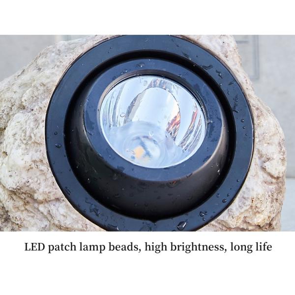 Солнечный на открытом воздухе сад светов освещает ландшафта лужайки украшения двора камня плана сада фары небольшого водоустойчивые