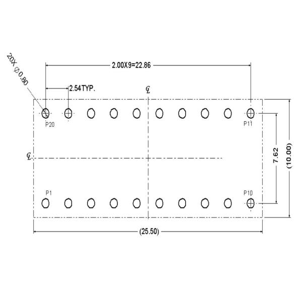 L3BH002-0 100 основание - Pin трансформаторов 20 фильтра LAN двойных портов t магнитный