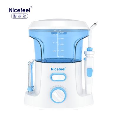 Family Countertop Water Flosser CQC Table Top Flosser With 7pc Jet Tips