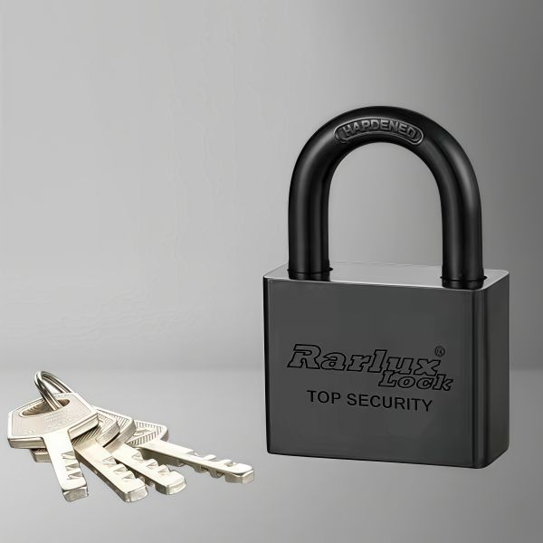 Rarlux 40-70mm High Security Waterproof Solid Padlock Iron Body Best Padlock Electrophoretic Staining Black square Iron Padlock