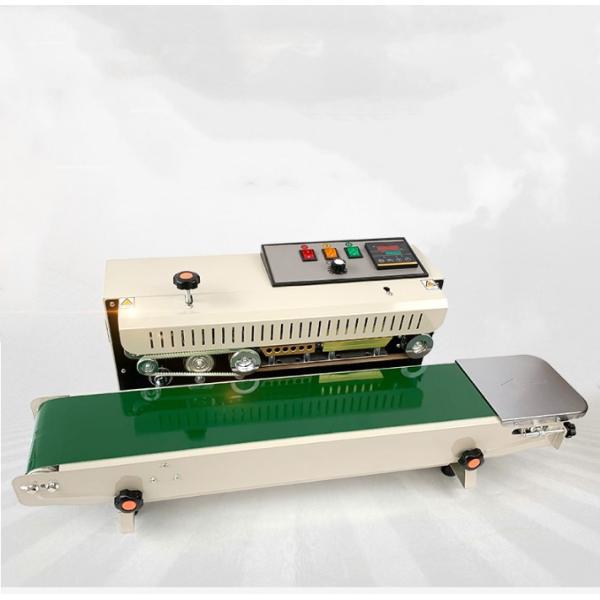 Food Shop Automatic Continuous Band Sealer Machine for Plastic Film Bags Heat Sealing