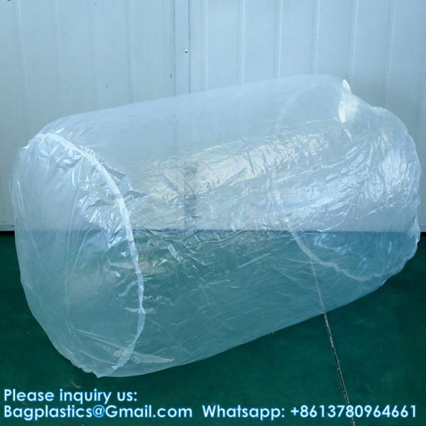 Factory Customized Size Logo 285mm/320mm/600mm/1150mm Plastic Drum Liner Bag Drum Liner With Snap
