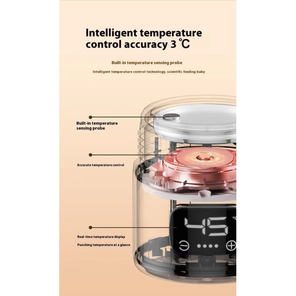 Cordless Baby Bottle Warmer Featuring Large Capacity And High Thermal Conversion Rate For Quick Heating Suitable For Travel