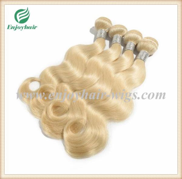 Peruvian 5A virgin remy hair weave , color 613# Body wave 10''-26''length