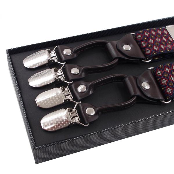 Год сбора винограда подтяжок 6 людей зажима 3.5cm ремня утюга эластичных кожаный