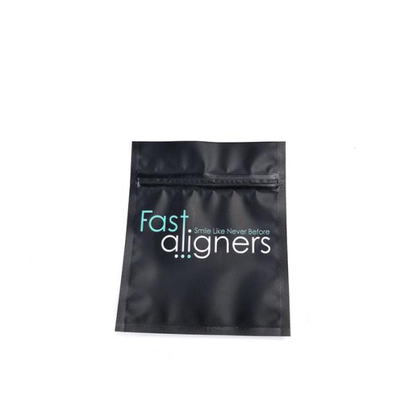 Custom Printed Electronic Products Packaging Bags Black Matte Mylar Plastic Flat Pouch