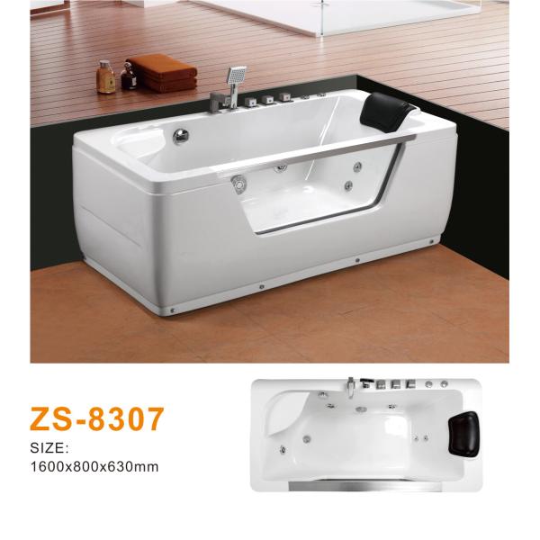 Baignoire Jacuzzi Autoportante Contemporaine en Acrylique avec Base Antidérapante et Panneaux d'Accès Facile pour Projets d'Appartements Modernes