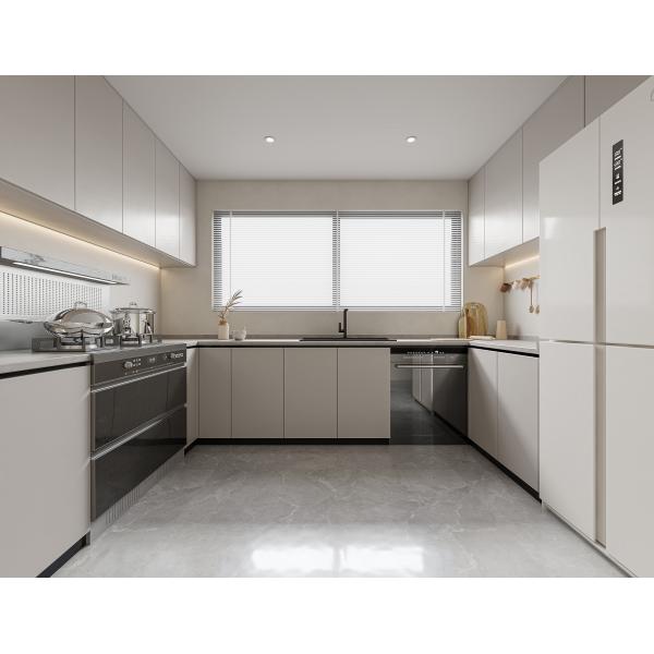 Modern Modular Kitchen Cabinet Set  Melamine Board Eco-Friendly Multifunctional
