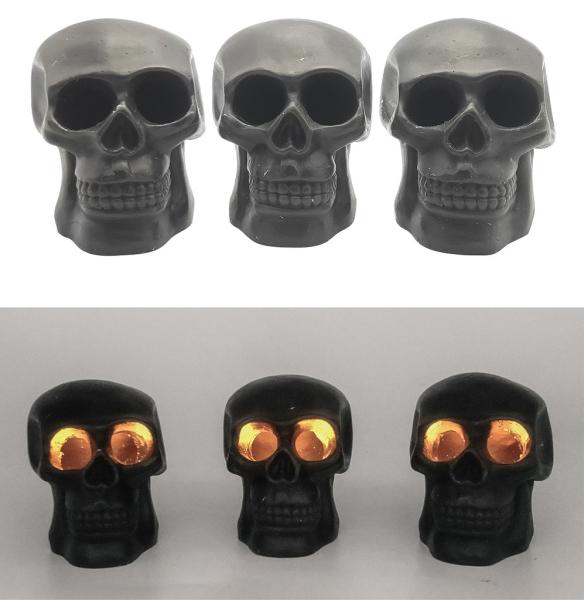 7*8.7*8.1cm  Wax Skull LED Gift Light With CR2032 Button Cell Battery