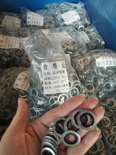 Stainless Steel Rubber NBR Bonded Seal Washer Anti Abrasion