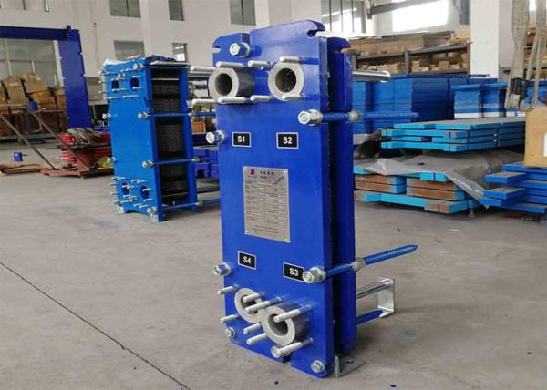 Supply large stocked HRS bule color ss316 industry heat exchanger,gasket detachable frame plate heat exchanger for sale